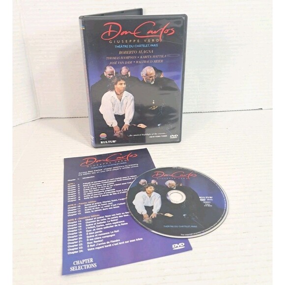 Don Carlos Verdi DVD Théâtre du Châtelet Paris Antonio Pappano Opera Set Musical - Picture 1 of 2